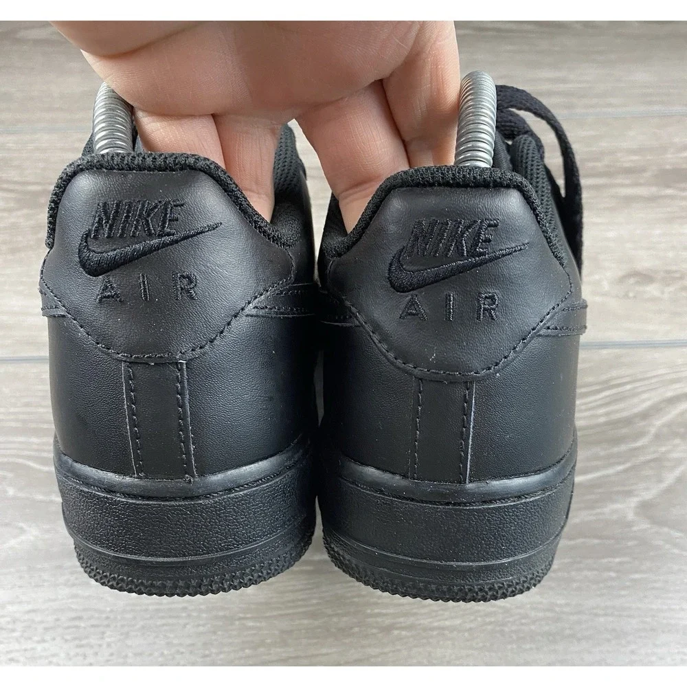 Nike Air Force 1 Low Triple Black Womens 8 6.5Y Sneakers 314192-009 AF1‎